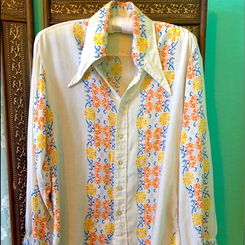 Vintage Poly/Cotton 1970s Men’s (or not) Shirt